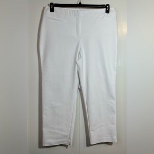 Chico's size 3 Fabulously Slimming Ankle Pants in White Women’s Size 16